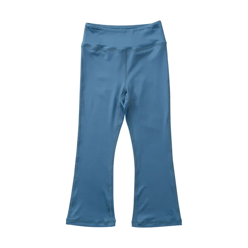 Girls Athletic Flare Legging in Copen Blue
