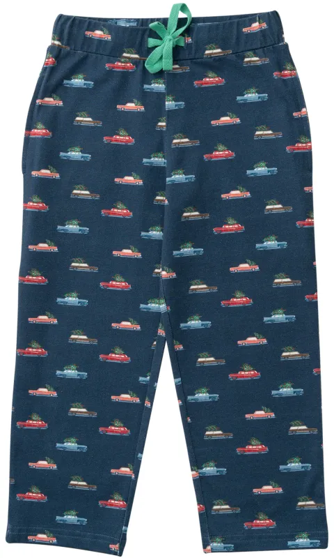 Kids Lounge Life Pant in Christmas Car Print