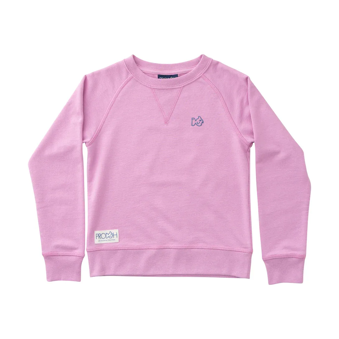 Girls Crew Control Sweatshirt in Orchid