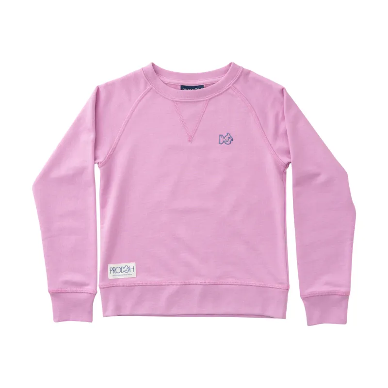 Girls Crew Control Sweatshirt in Orchid