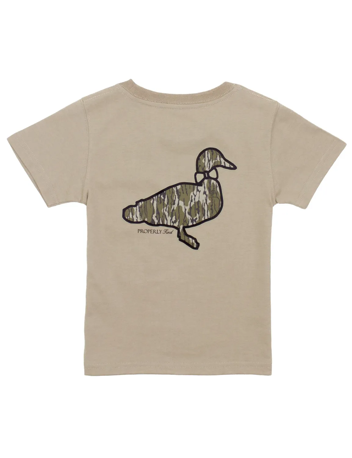 Boys Mossy Oak Short Sleeve Shirt in Sand