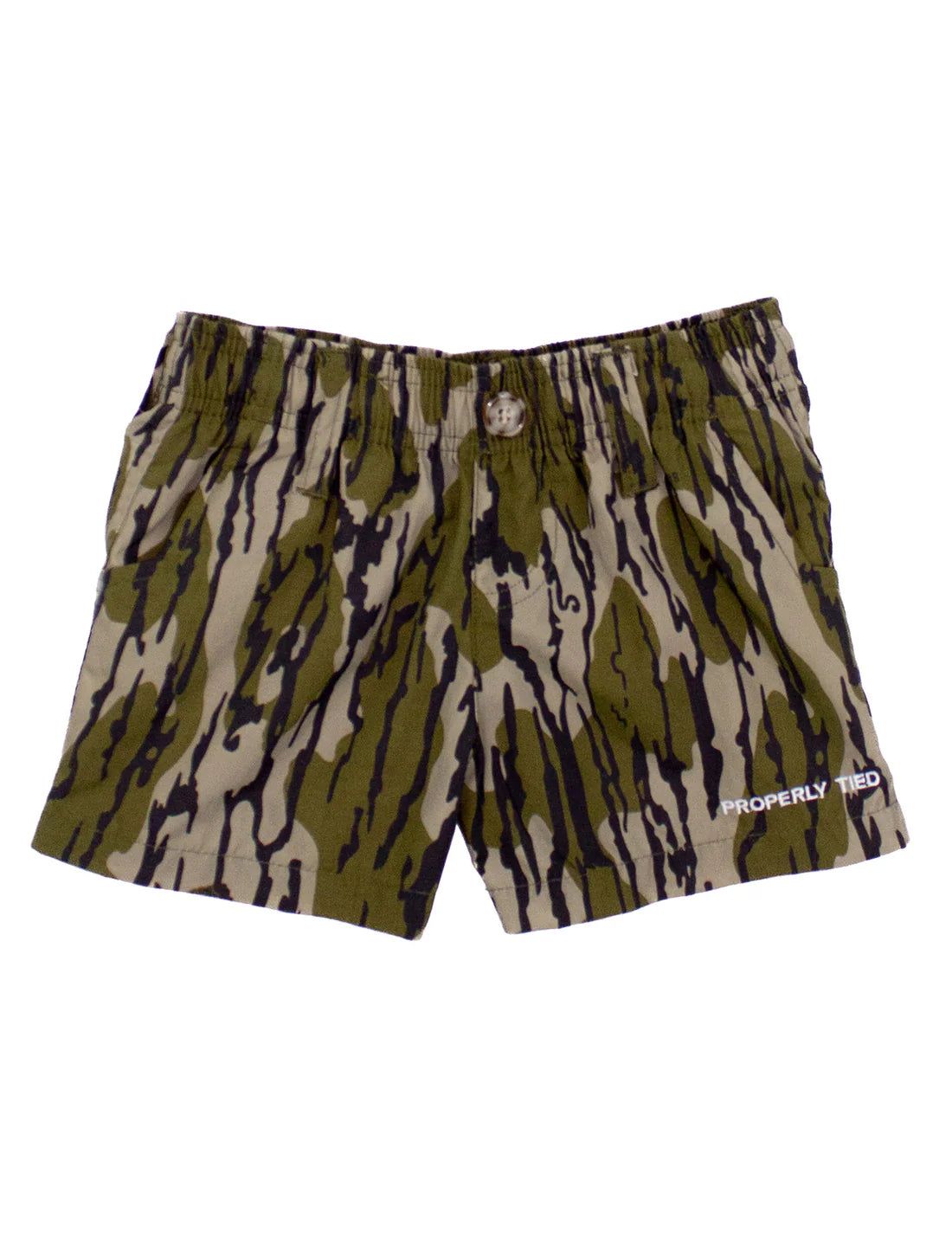Boys Mossy Oak Mallard Short in Bottomland