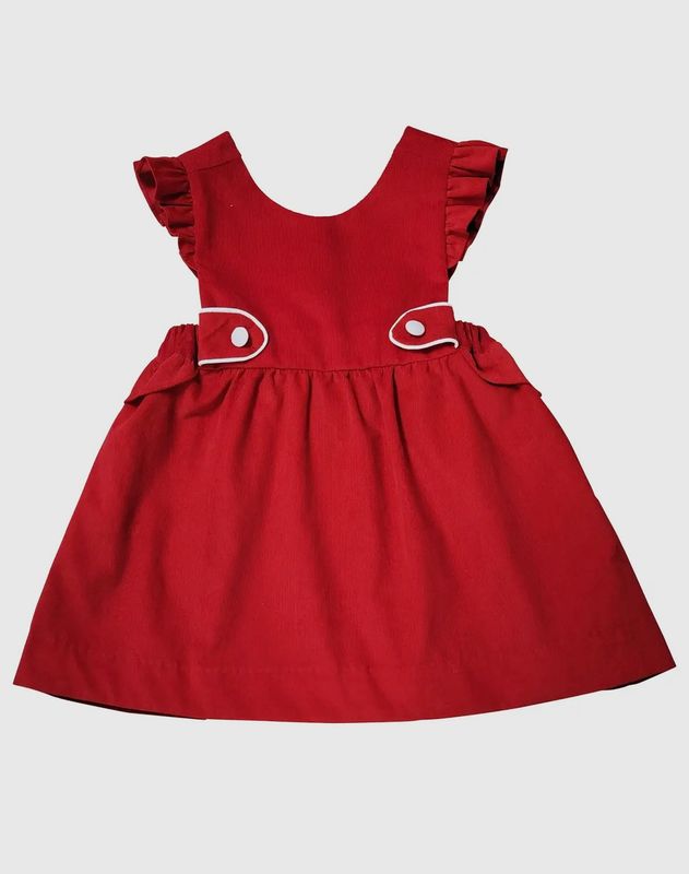 Girl's Red Corduroy Jumper