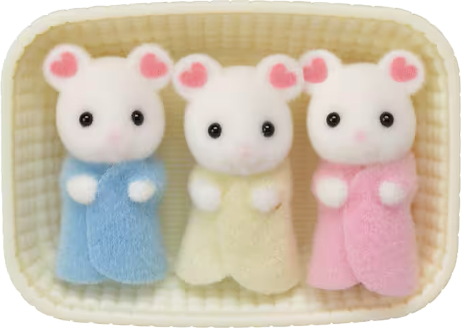 Marshmallow Mouse Triplets