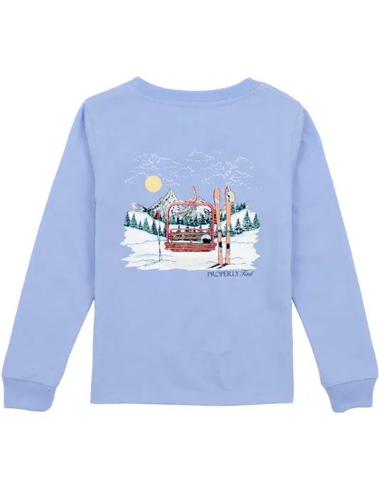 Girls Ski Directions LS Light Blue