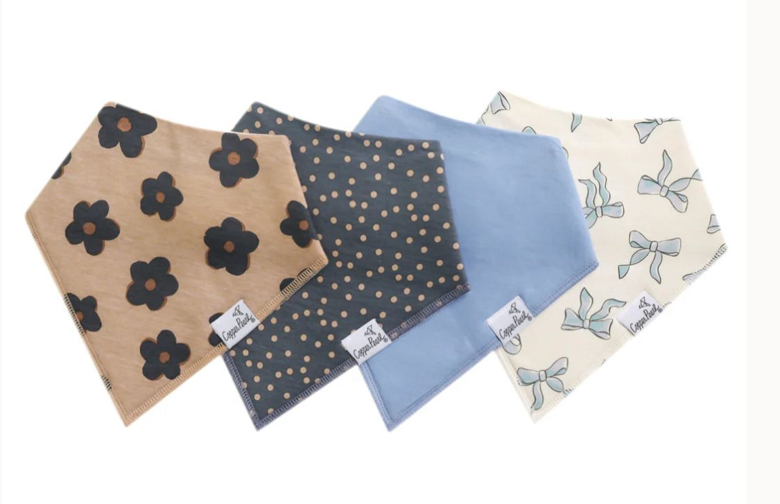 Gemma in Tan Bandana Bib Set
