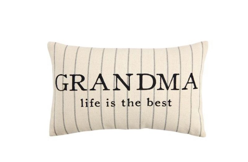 GRANDMA Striped Pillow