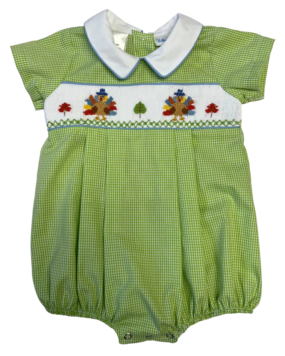 Blake Turkey Smocked Boy Bubble