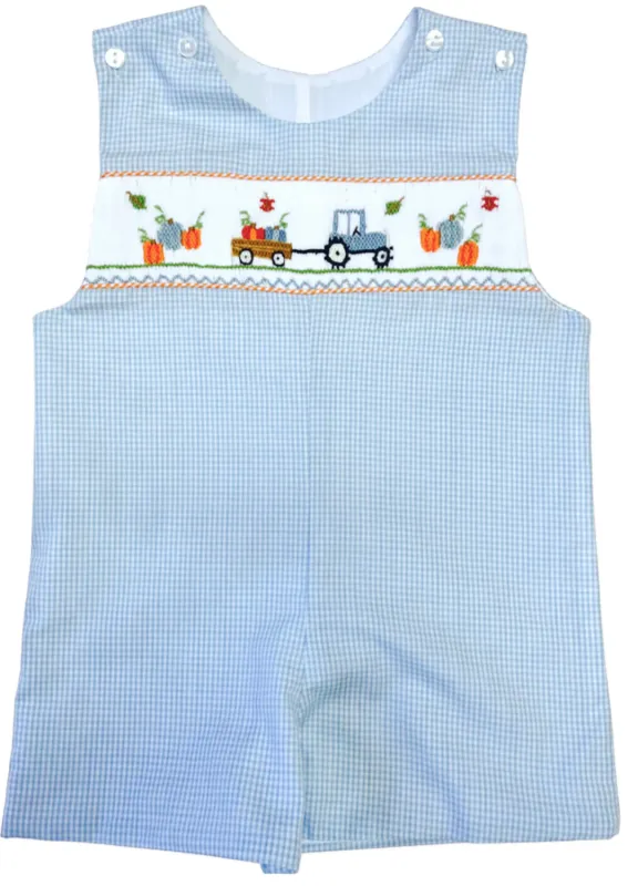 Pete Pumpkin Smocked Shortall