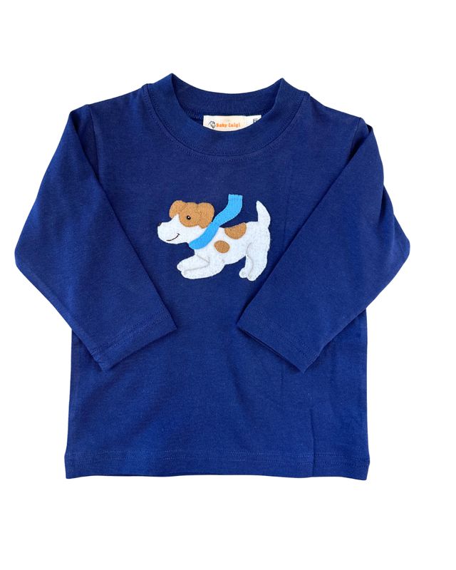 Dog with Bandana L/S Dark Royal Shirt