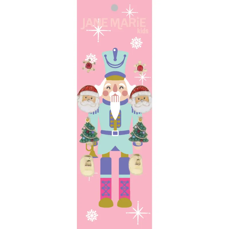 Set of 4- Snowflake, Santa, Tree, Gold Hoop Earring