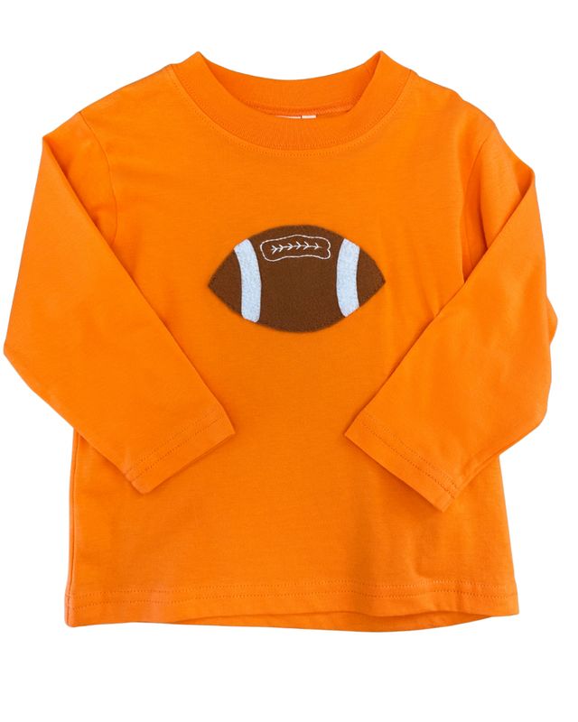 Boys LS Orange Football T-Shirt