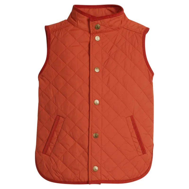 Orange Classic Quilted Vest