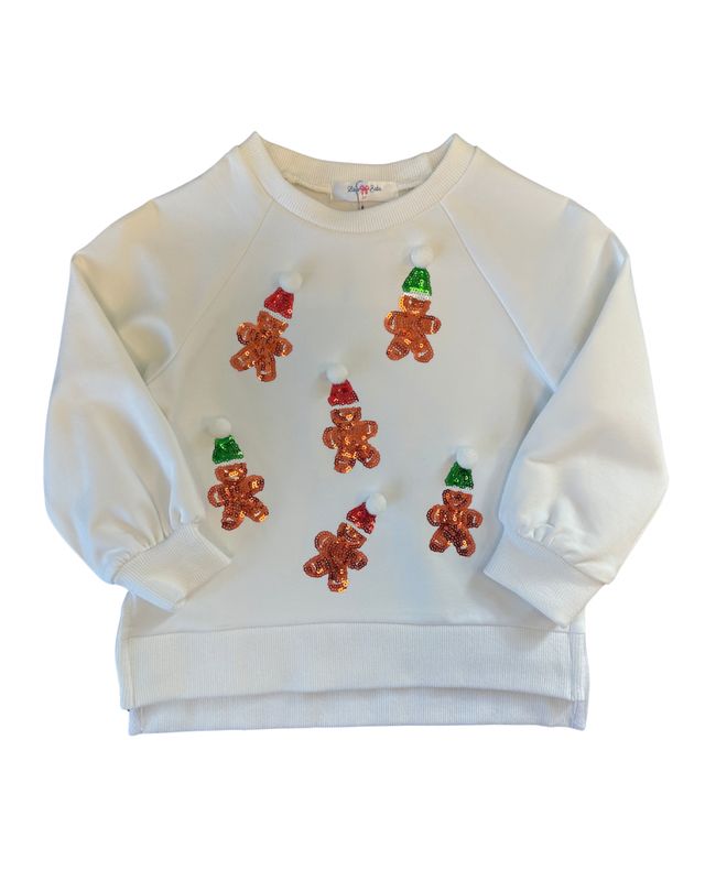 Long Sleeve Sequin Gingerbread Top
