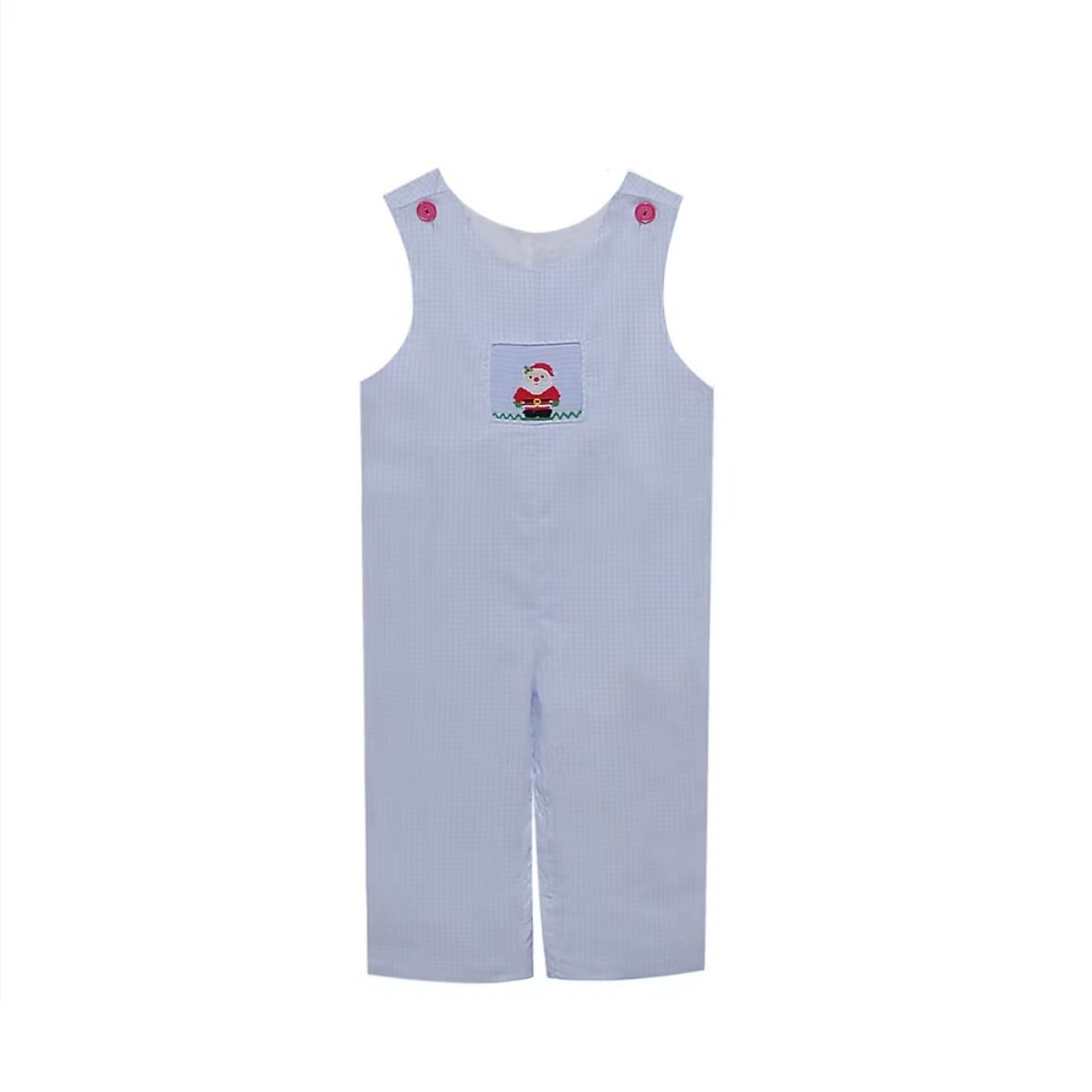 Santa Blue Gingham Longall