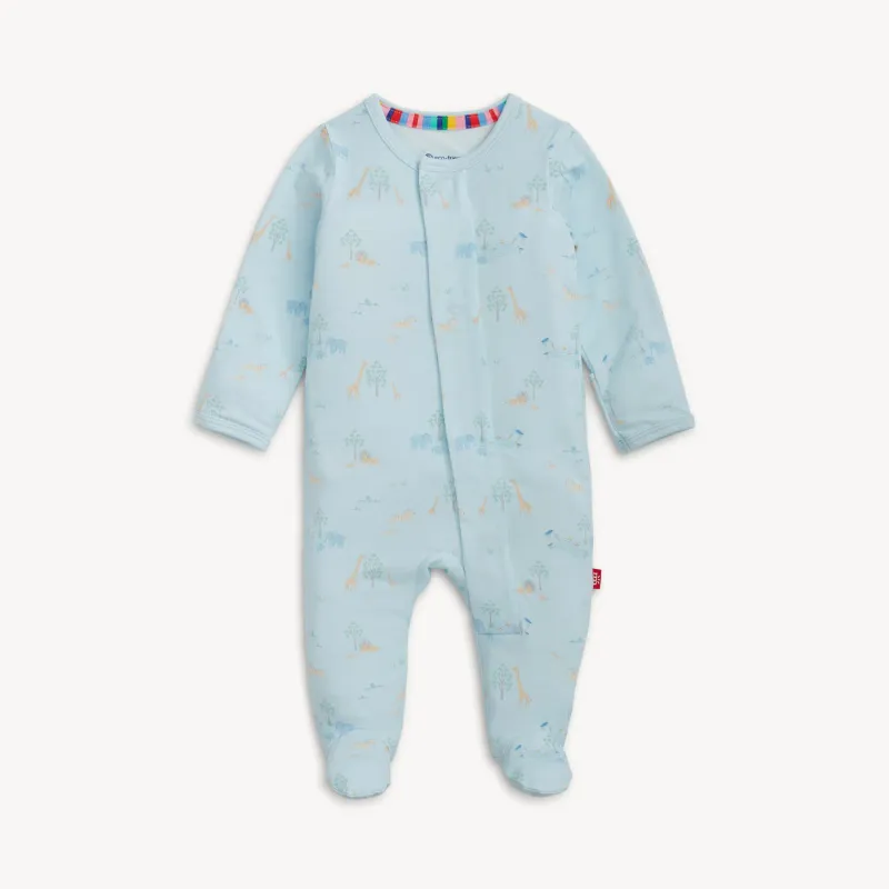 Serene Safari Blue Modal Footie