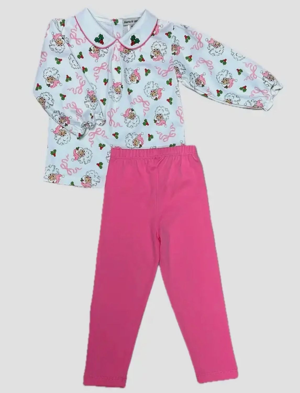 Pink Santa Legging Set