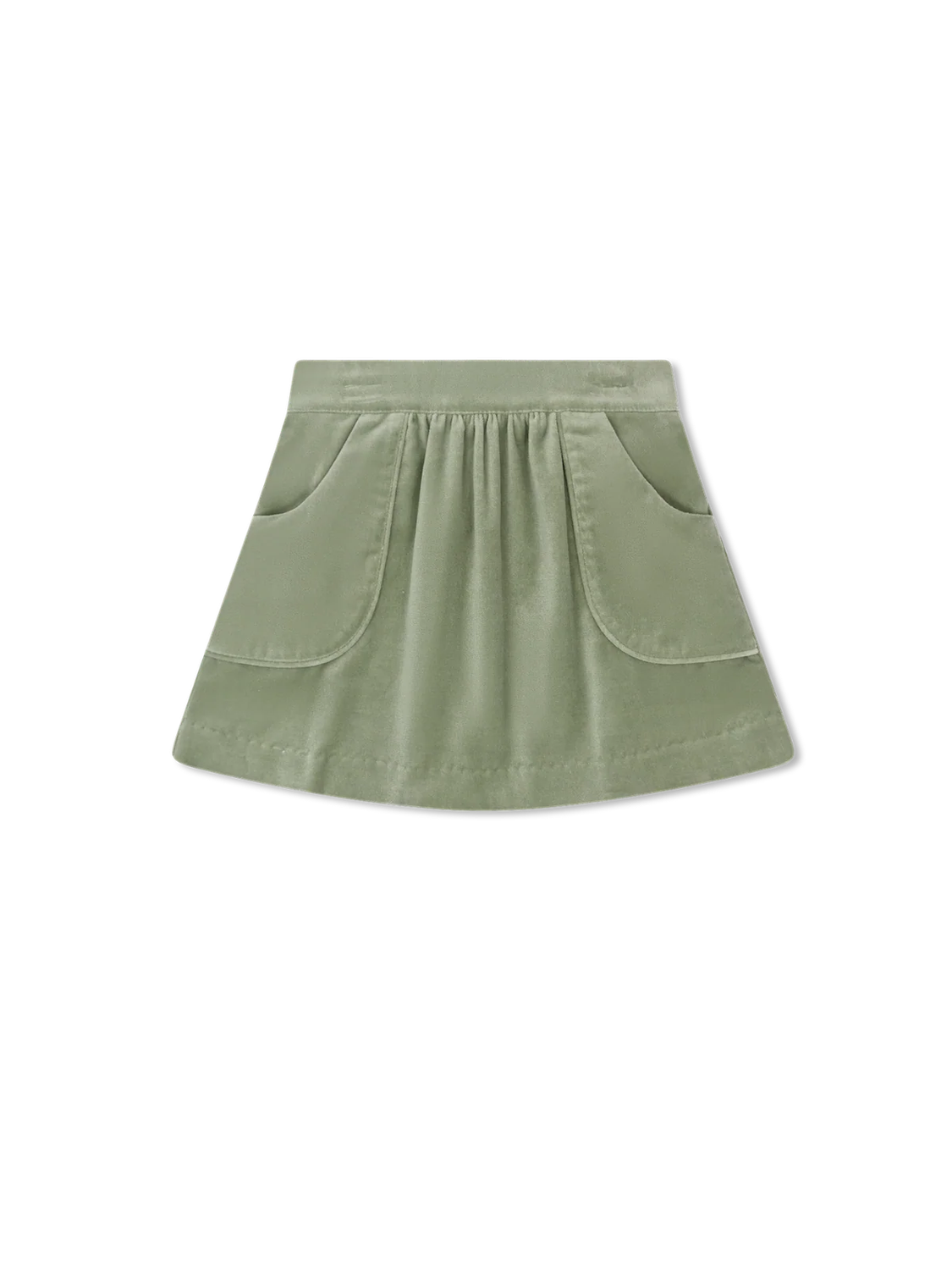 Isabella Skirt in Leyland Green Velvet