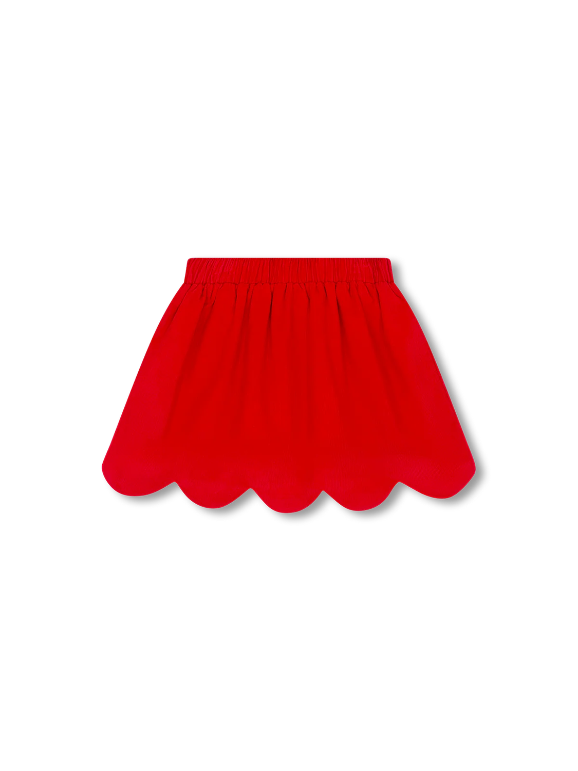 Susie Scallop Skirt in High Point Red Corduroy