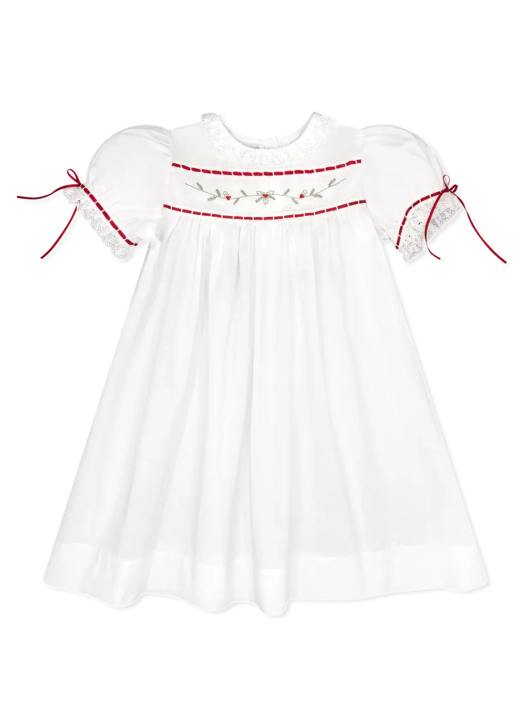 Tiny Town Dress in Winslow White Batiste Holly