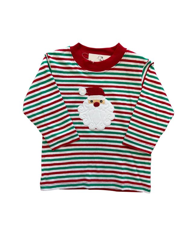 Boys Striped Santa Tee