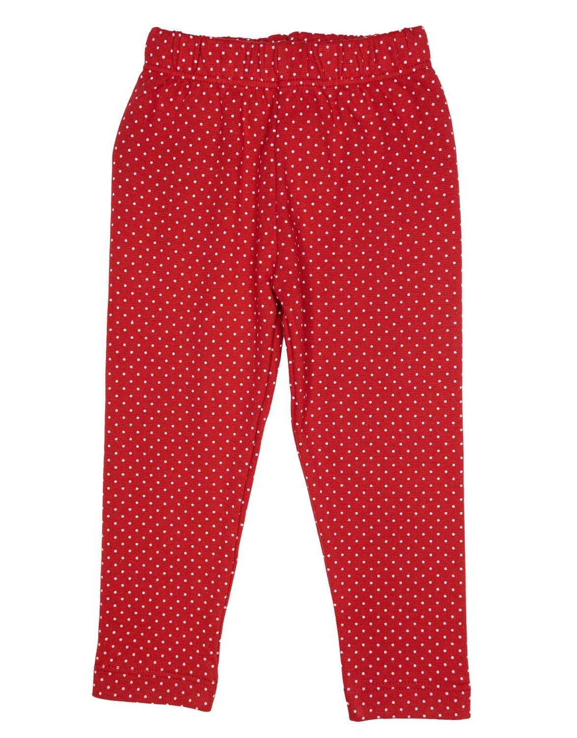 Deep Red Polka Dot Straight Legging