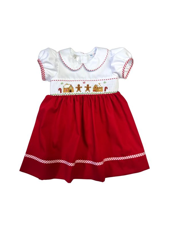 Gingerbread Smocked Waist Dress