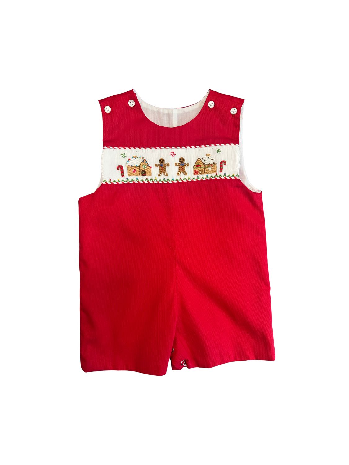 Pete Smocked Gingerbread Shortall