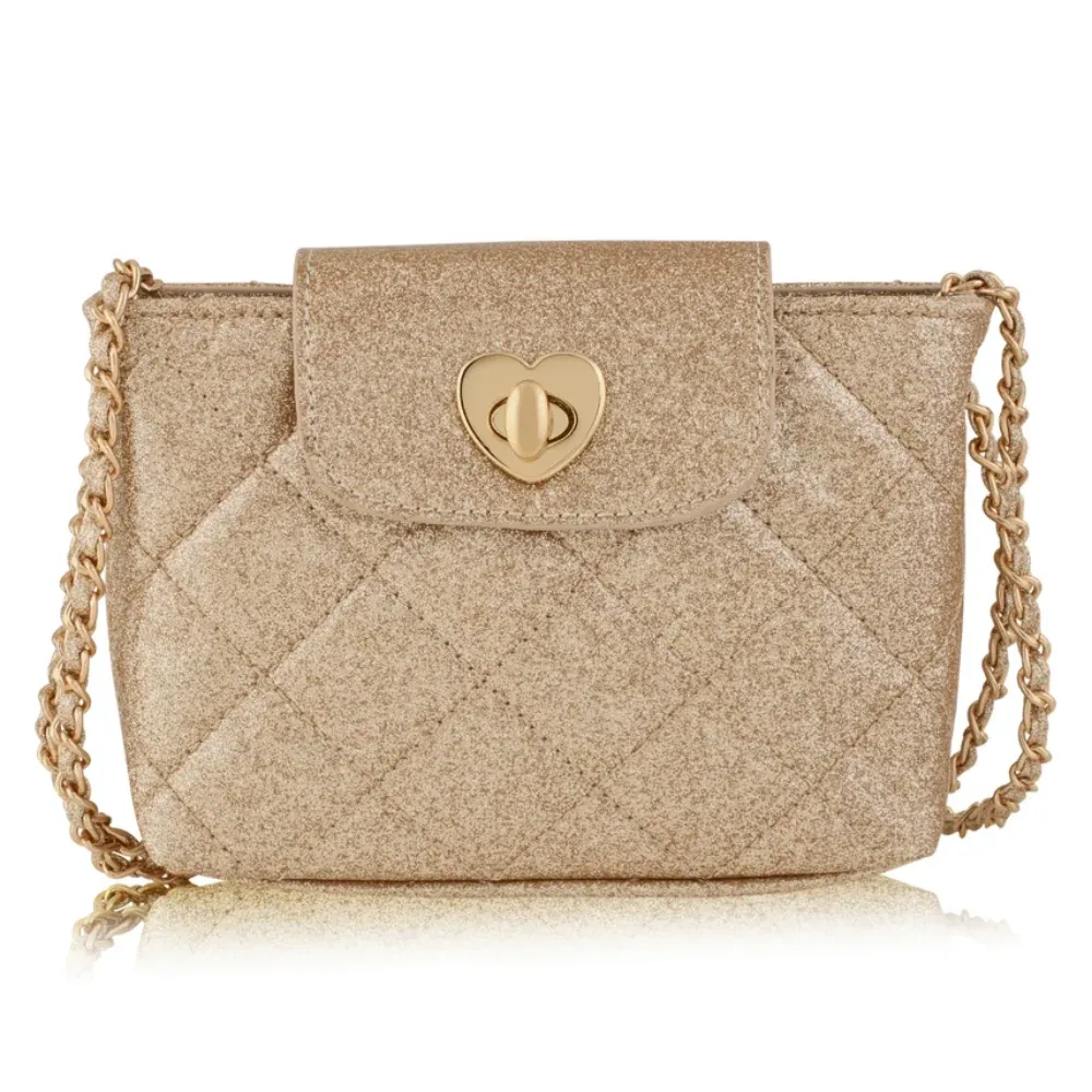 Paige Gold Glitter Purse