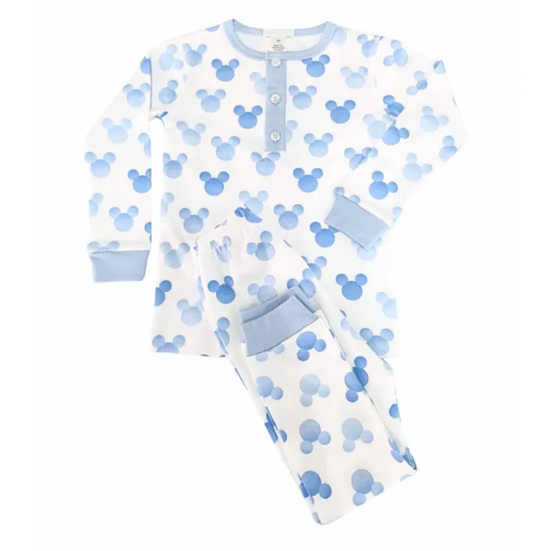 Pima Long Sleeve Mickey PJ Set