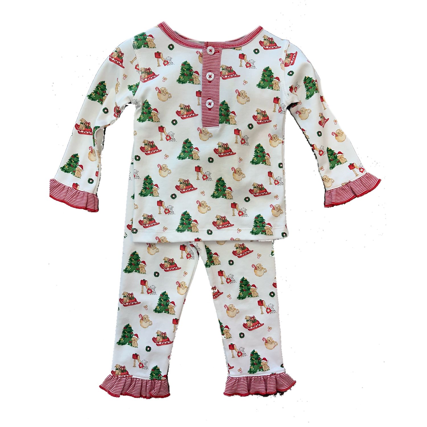 Girls Pima Christmas Long Sleeve PJ Set
