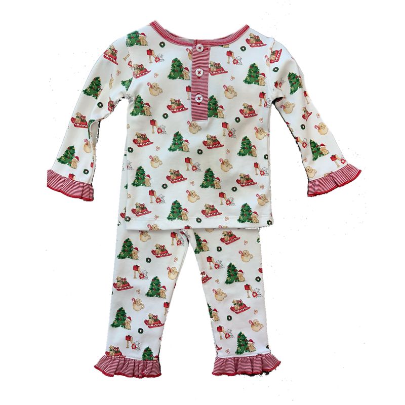 Girls Pima Christmas Long Sleeve PJ Set