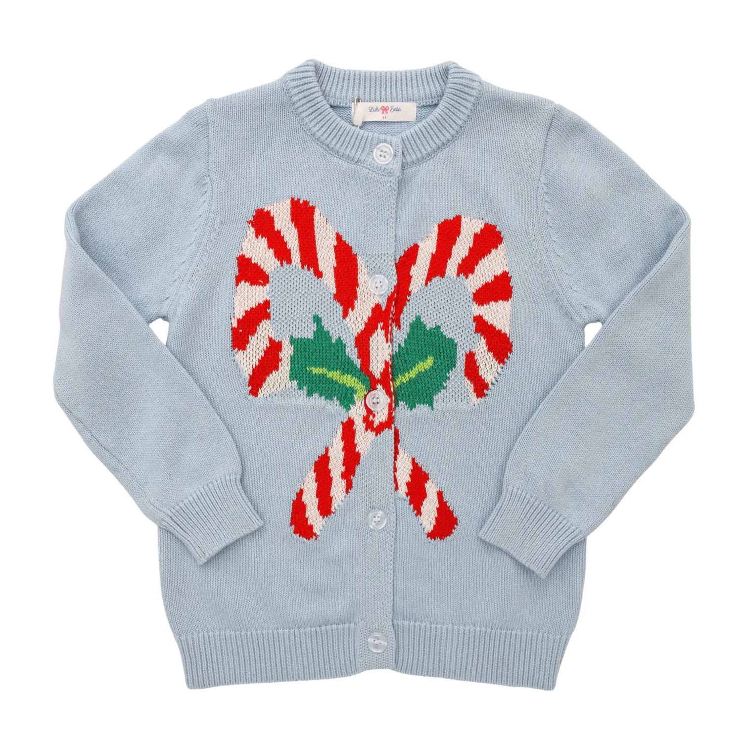 Candy Cane Knit Sweater in Blue