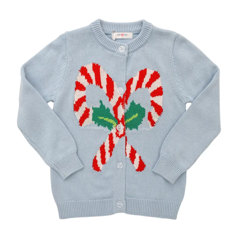 Candy Cane Knit Sweater in Blue
