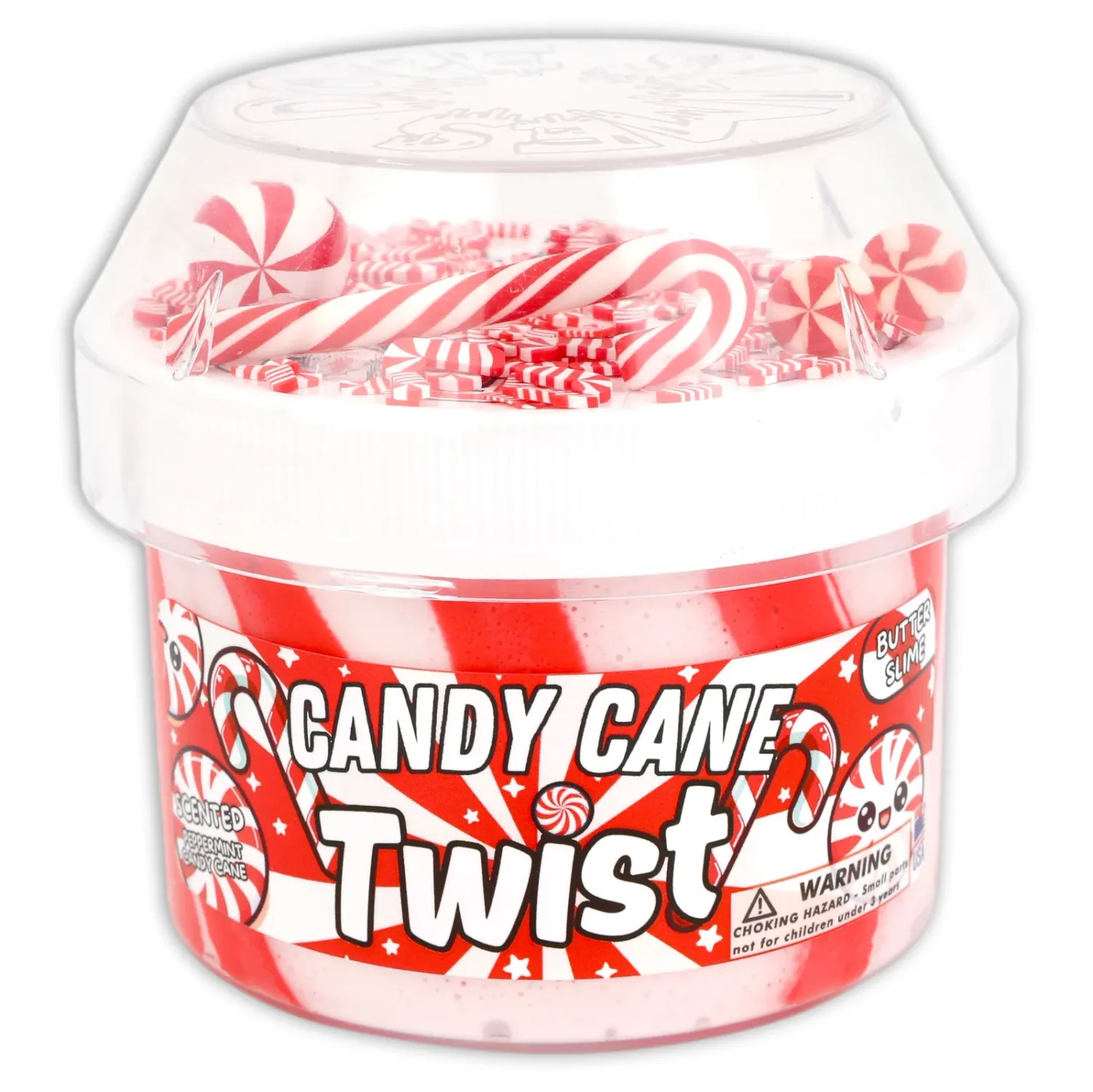Candy Cane Twist Slime
