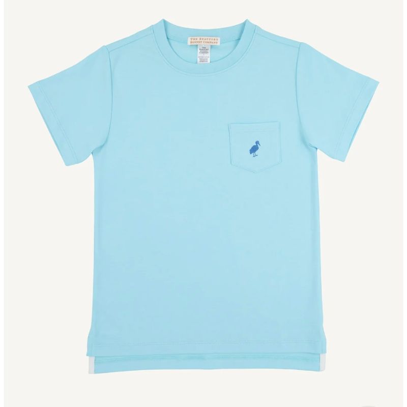 Carter Crewneck in Belhaven Blue/Wood Boat Blue