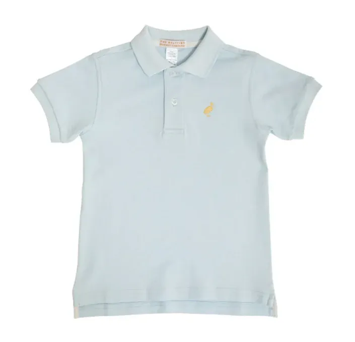 Prim and Proper Polo in Buckhead Blue/Bellport Butter Yellow