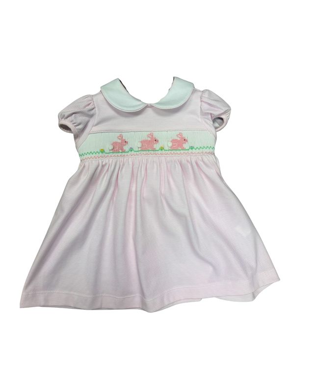 Pink Bunny Girl's Stripe Knit Dress