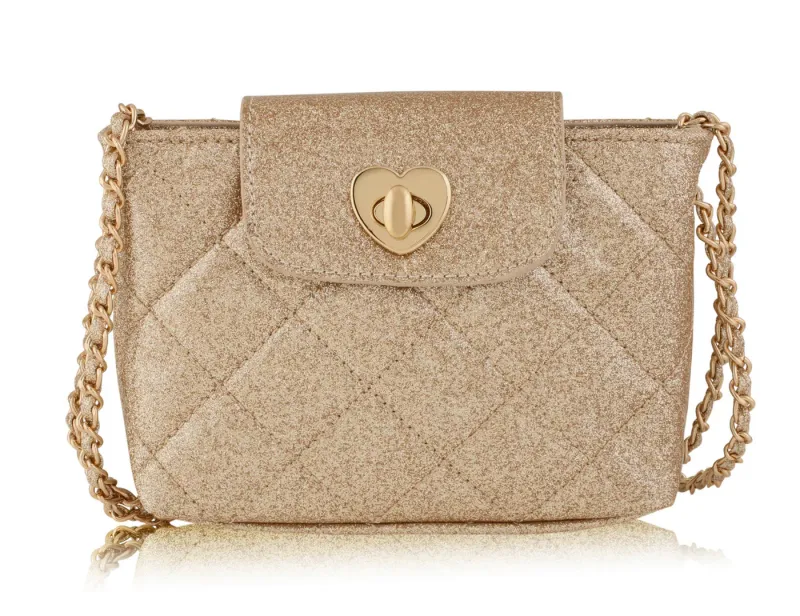 Paige Purse in Gold Glitter