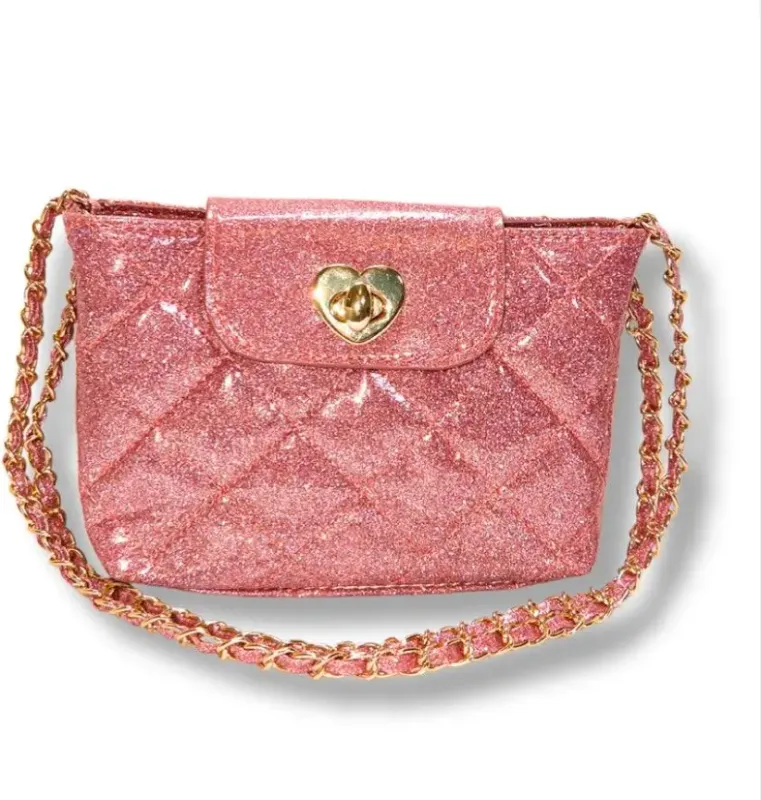 Paige Pink Glitter Purse