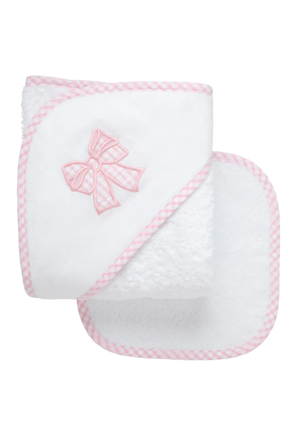 Bow Hooded Towel and Washcloth Set