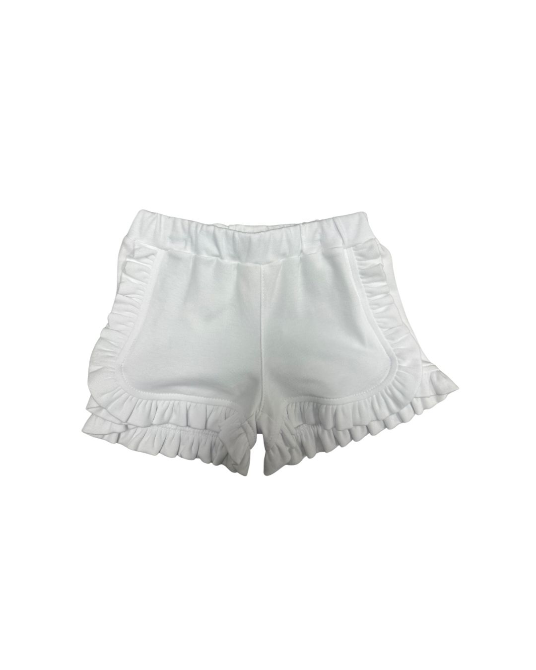 White Ruffle Shorts