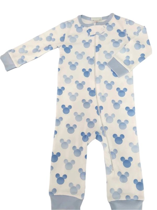 Mickey Pima Footless Zipper PJ
