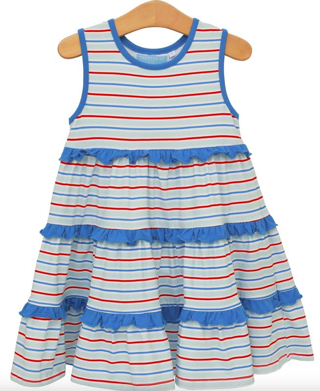 Tinsley Twirl Dress Patriotic Stripe