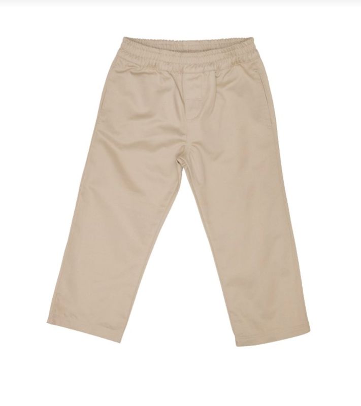 Sheffield Pants- Twill in Keeneland Khaki with Nantucket Navy Stork
