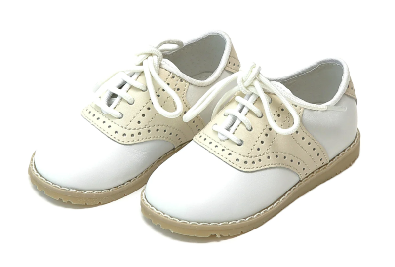 Luke Beige Leather Two Tone Saddle Oxford