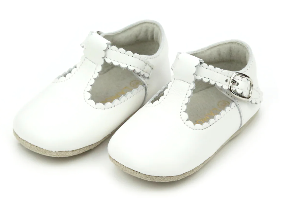 Elodie Scalloped T-Strap Mary Jane Crib Shoe