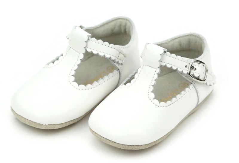 Elodie Scalloped T-Strap Mary Jane Crib Shoe
