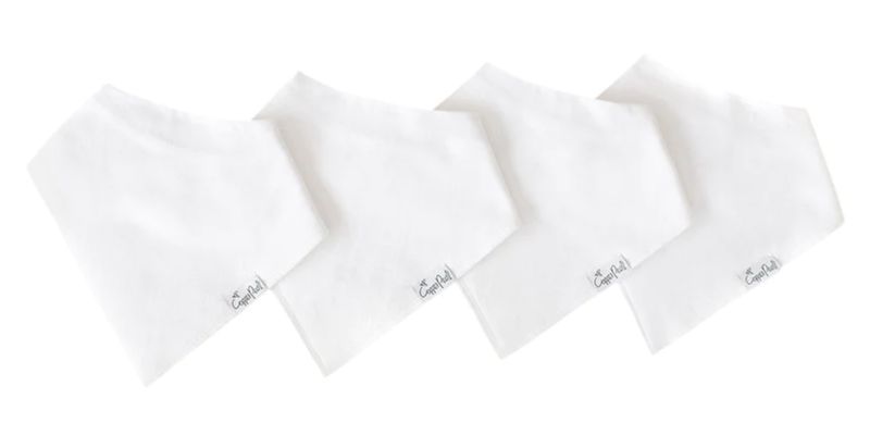 White Basics Baby Bandana Bibs