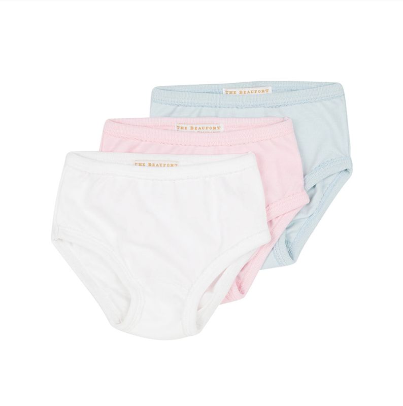 Pippy's Underpinning Set in Palm Beach Pink, Worth Avenue White, and Buckhead Blue